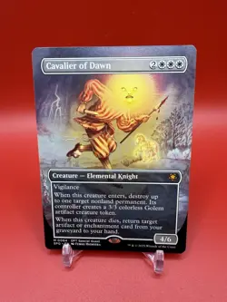 MTG Cavalier of Dawn 0084 Borderless Special Guest DFT NM - Image 1