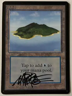 Magic The Gathering MTG ISLAND B Beta Limited Edition Signed Mark Poole! - Image 1