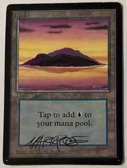 Magic The Gathering MTG ISLAND A Beta Limited Edition Signed Mark Poole! - Image 1