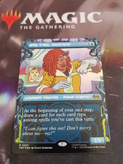 Mtg. April O'Neil, Hacktivist. #227. Foil Showcase. TMNT. Nm - Image 1