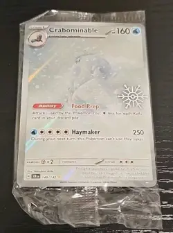 SEALED Crabominable (149/142) Holiday 2025 Snowflake Stamp Promo Sealed Pokemon - Image 1