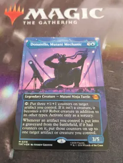 Mtg. Donatello, Mutant Mechanic. Foil Borderless. Teenage Mutant Ninja Turtles. - Image 1