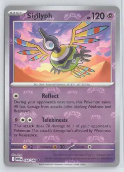 Sigilyph 038/086 White Flare Pokemon Master Ball Near Mint - Image 1