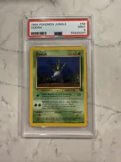 1999 Pokemon Jungle Oddish #58 PSA 9 MINT 55925377 - Image 1