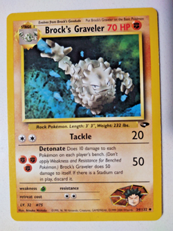 2000 Pokemon #34/132 Brock's Graveler (Gym Challange) LP - Image 1