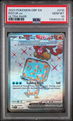 Pokemon Obsidian Flames Eiscue ex 210 PSA 10 - Image 1