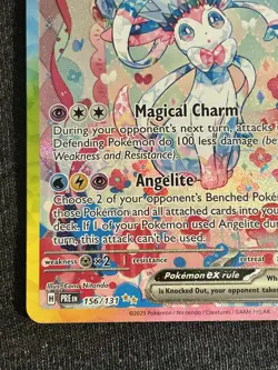 Pokemon SV: Prismatic Evolutions Sylveon ex 156/131 ENGLISH LP - Image 3