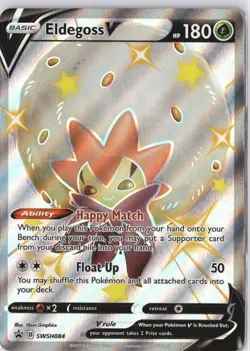 Pokemon Shiny Eldegoss V SWSH084 Sword & Shield Full Art Promo NM - Image 1