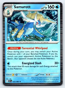 Pokemon SV: White Flare Samurott Rare (WHT) Holo 023/086 NM - Image 1