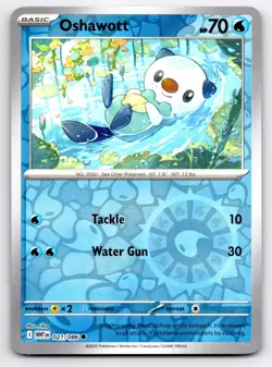 Pokemon Oshawott SV: White Flare (WHT) Common Reverse Holofoil 021/086 NM - Image 1