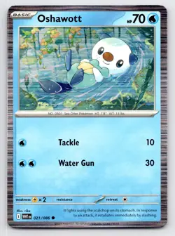 Pokemon Oshawott SV: White Flare WHT Holo 021/086 NM - Image 1