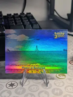 LP Pokemon The Movie 2000 Peace Is Restored Rainbow Foil Rare 1st Print TOPPS - Image 1