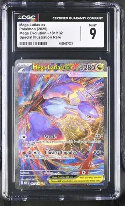 Mega Latias EX *CGC 9* Special Illustration Rare *Obsidian Flames* #181 *Pokemon - Image 1