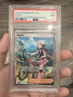 Pokemon 2025 Phantasmal Flames Dawn 129/094 Special Illustration Rare PSA 9 Mint - Image 1