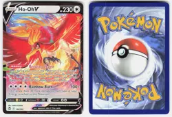 Ho-Oh V 140/195 Holo V Rare Silver Tempest Pokemon Holo Near Mint - Image 1