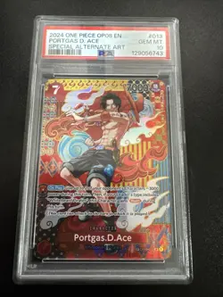 One Piece 2024 OP08-TWO Legends Special Alternate Art #013 Portgas D. Ace PSA 10 - Image 1