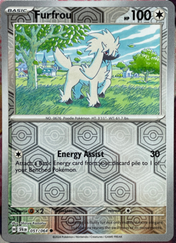 Furfrou Reverse Holo - 051/064 - Shrouded Fable Pokemon 2024 - Image 1