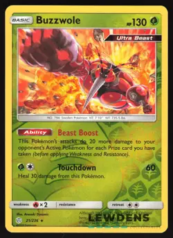 Buzzwole - 21/236 - Reverse Holo Holo Rare - Cosmic Eclipse - Pokemon Card - Image 1