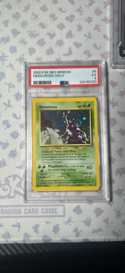 Pokemon TCG Heracross Neo Genesis Holo Card 6/111 Unlimited Rare - Image 1