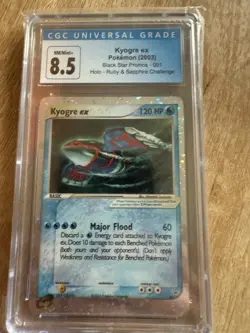 CGC 8.5 Kyogre ex 2003 Black Star Promos 001 Holo Pokemon Card - Image 1