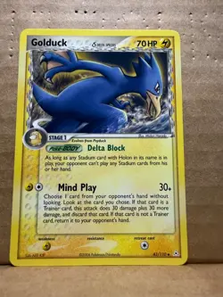 Golduck (Delta Species) Holon Phantoms 43/110 MP-LP Pokemon Card - Image 1