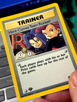 Here Comes Team Rocket 15/82 Trainer Holo - Pokemon Team Rocket Rare NM Card - Image 3