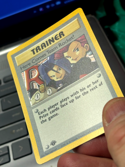 Here Comes Team Rocket 15/82 Trainer Holo - Pokemon Team Rocket Rare NM Card - Image 4