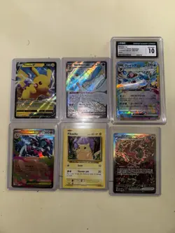 Pokemon TCG 6-Card Lot Holo Pikachu V Gardevoir EX Glaceon EX Mega Charizard GX - Image 1