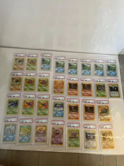 Pokemon 1st edition fossil 30 card lot psa mid grade - Image 1