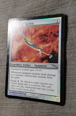 Magic MTG SWORD OF KALDRA #251/306 Mirrodin Artifact 2003 Foil Card Rare VLP-NM - Image 1