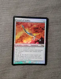 Magic MTG SWORD OF KALDRA #251/306 Mirrodin Artifact 2003 Foil Card Rare VLP-NM - Image 2