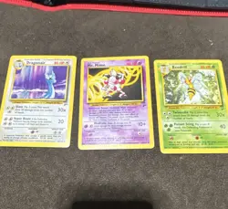Pokemon TCG Base Set Lot Dragonair Mr. Mime Beedrill Nintendo 3 Cards - Image 1