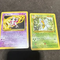 Pokemon TCG Base Set Lot Dragonair Mr. Mime Beedrill Nintendo 3 Cards - Image 3