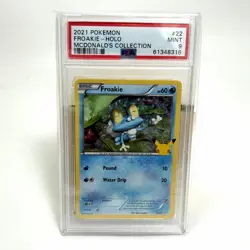 Froakie 22/25 Holo PSA 9 2021 McDonald’s Pokemon Promo Graded Card - Image 1
