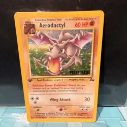 Pokemon Aerodactyl Prerelease Fossil 1st Ed. Holo 60 HP 1/62 Card 1999 English - Image 3