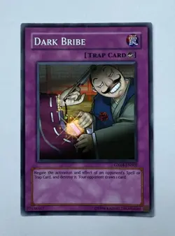 Yugioh Dark Bribe Super Rare GX04 EN002 LP - Image 1