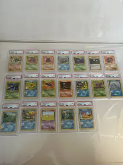 Pokemon 1st edition fossil psa 9 lot 19 cards - Image 1