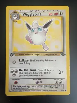 Pokemon Card Wigglytuff 1st Edition Jungle Set Non Holo 32/64 1999 Wizards - Image 1