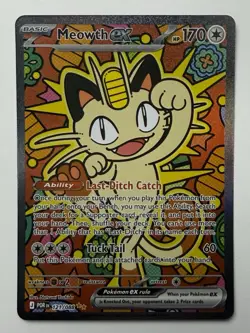 Pokemon Meowth ex 121/088 ENGLISH Special Illustration Rare Perfect Order NM - Image 1
