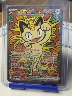 Pokemon Meowth ex 121/088 ENGLISH Special Illustration Rare Perfect Order NM - Image 3