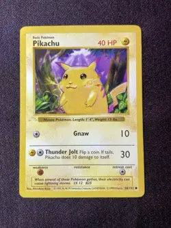Pokemon TCG Base Set 58/102 Pikachu 1st Edition Ghost Stamp Error Shadowless - Image 2