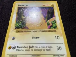Pokemon TCG Base Set 58/102 Pikachu 1st Edition Ghost Stamp Error Shadowless - Image 5