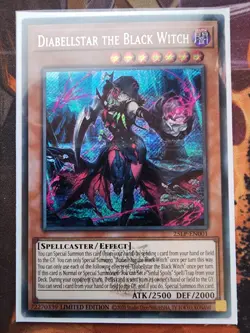 YuGiOh Diabellstar the Black Witch EMBLAZONED Secret Rare NM 25LP-EN001 - Image 1