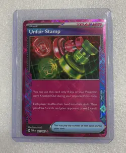 Pokemon Ace Spec Unfair Stamp Holo Trainer-Item Sv06 TWM 165/167 - Image 1