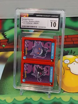 2022 Pokemon Flash Editorial Gengar/Haunter Sticker Cgc 10 - Image 1