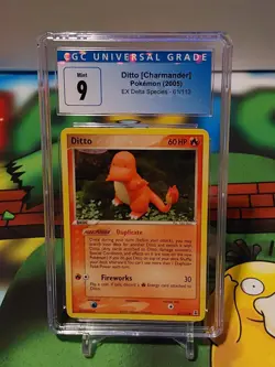 2005 Pokemon EX Delta Species Ditto (Charmander) #61/113 CGC 9 - Image 1