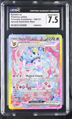 Sylveon EX *CGC 7.5 REGRADE!U* SIR *Prismatic Evolutions* #156 * Pokemon - Image 1