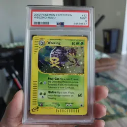 2002 Pokemon Expedition Holo Weezing #32 PSA 9 Mint - Image 2