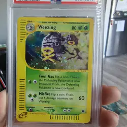 2002 Pokemon Expedition Holo Weezing #32 PSA 9 Mint - Image 3