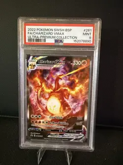 2022 Pokemon PSA 9 Charizard Vmax SWSH#261 Sword & Shield Charizard UPC Promo - Image 1
